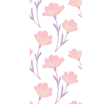 Papel tapiz flores tema de flores suaves - TenVinilo