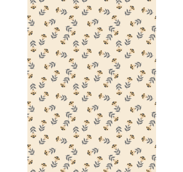 Papel tapiz flores patrón de flores polacas delicadas - TenVinilo