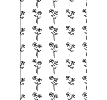 Papel tapiz flores diseño minimalista de rosas - TenVinilo