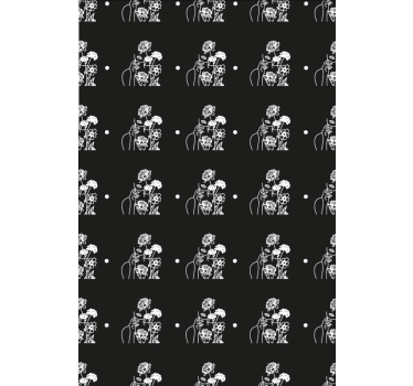 Papel tapiz flores mujer y girasoles diseño minimalista - TenVinilo