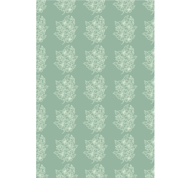 Papel tapiz flores verde minimalista bonito - TenVinilo