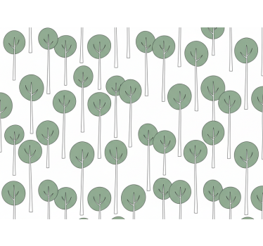 Papel tapiz flores diseño de árbol minimalista - TenVinilo