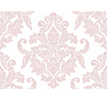 Papel tapiz barroco damasco en tono blush - TenVinilo