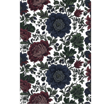 Papel tapiz flores oscuro y melancólico - TenVinilo