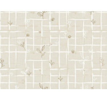 Papel tapiz beige color crema con óptica de lino - TenVinilo