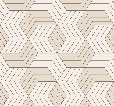 Papel pintado geométrico entrelazado beige - TenVinilo