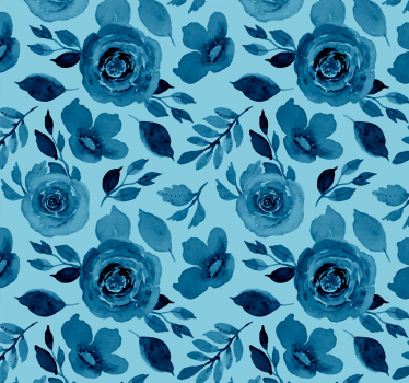 Papel decorativo de flores flores azules - TenVinilo