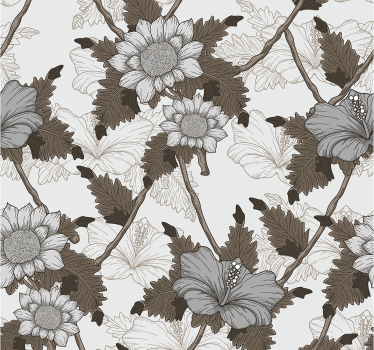 Papel para pared de flores blancas naturaleza - TenVinilo