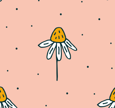 Papel para pared de flores con pétalos amarillos - TenVinilo