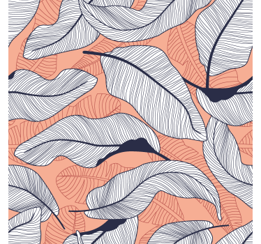 Papel para pared de flores con hojas tropicales - TenVinilo