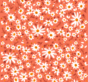 Papel para pared de flores margarita de los 70 - TenVinilo