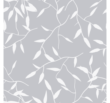 Papel tapiz  moderno ramas blancas - TenVinilo