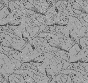 Papel pintado animales pájaros efecto hormigón - TenVinilo
