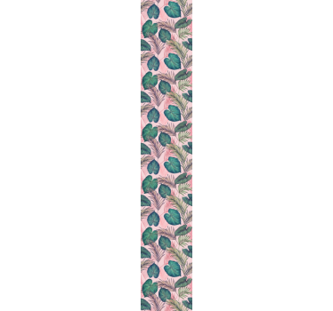 Papel pared selva Hoja tropical rosa - TenVinilo