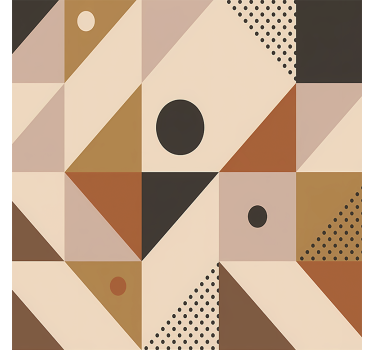 Papel pared de triángulos marrones - TenVinilo