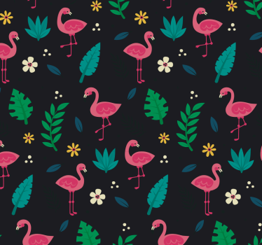 Papel tapiz animales patrón de flamenco - TenVinilo