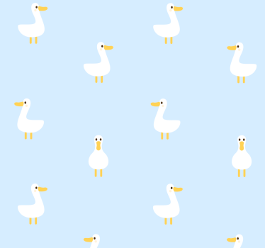 Papel pared animales gansos para niños - TenVinilo
