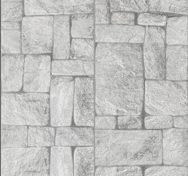 Papel pintado piedras grises en mosaico - TenVinilo