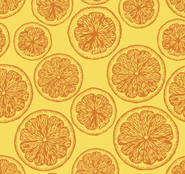 Papel tapiz naranja patrón de rodajas de cítricos - TenVinilo
