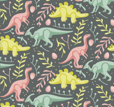 Papel tapiz dinosaurios juego de dibujos animados - TenVinilo