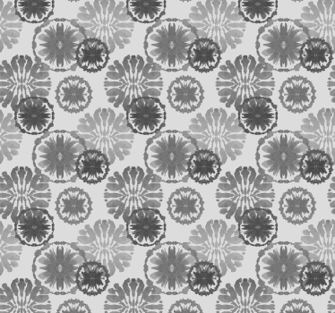 Papel tapiz flores siluetas florales - TenVinilo