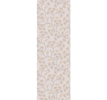 Papel pintado de flores con ramas beige - TenVinilo