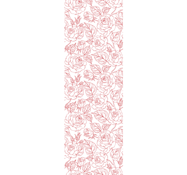 Papel tapiz flores patrón de rosa - TenVinilo