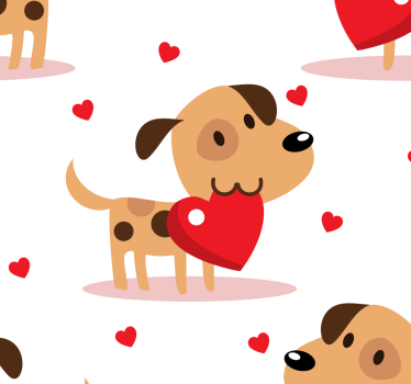 Papel tapiz perros amor de jóvenes - TenVinilo