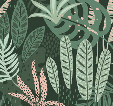 Papel pared árboles palmeras veraniegas - TenVinilo