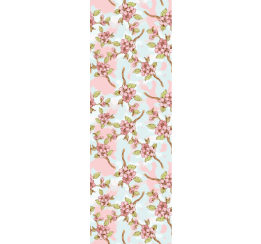 Papel tapiz flores ramas florecientes - TenVinilo