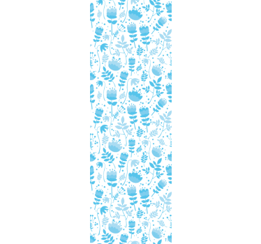 Papel tapiz flores patrones de silueta floral - TenVinilo