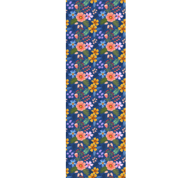 Papel tapiz flores patrón de ramo de flores - TenVinilo