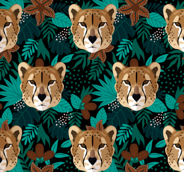 Papel tapiz animales patrón de guepardo de la selva - TenVinilo