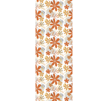 Papel tapiz flores juego de estampado floral - TenVinilo