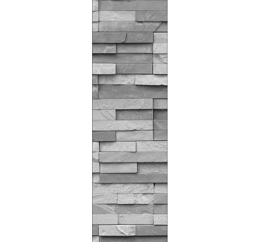 Papel pintado piedra Pared blanca piedra tonos grises - TenVinilo
