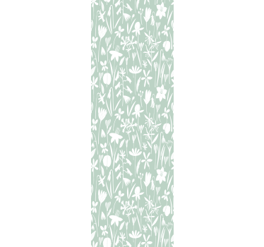 Papel tapiz flores siluetas botánicas - TenVinilo