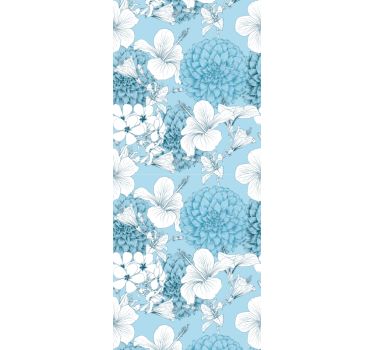 Papel tapiz flores motivo de dibujo floral - TenVinilo