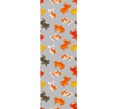Papel pintado animales Patrón de pez dorado japonés - TenVinilo