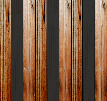 Papel pintado rayas madera natural y negra - TenVinilo