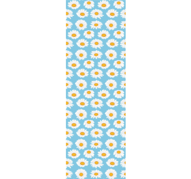 Papel tapiz flores estampado de margaritas - TenVinilo