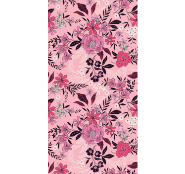 Papel tapiz flores motivo floral en flor - TenVinilo
