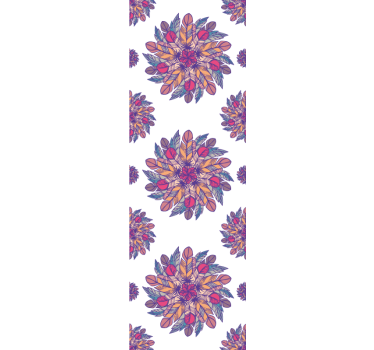 Papel tapiz flores motivo de explosión floral - TenVinilo