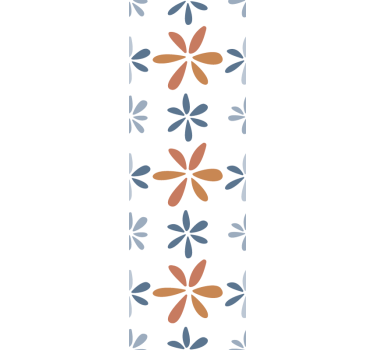 Papel tapiz comedor patrones geométricos florales - TenVinilo