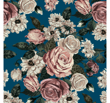 Papel tapiz flores flores elegantes - TenVinilo