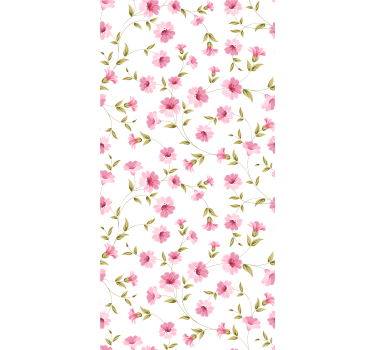 Papel tapiz flores motivo floral de vid - TenVinilo