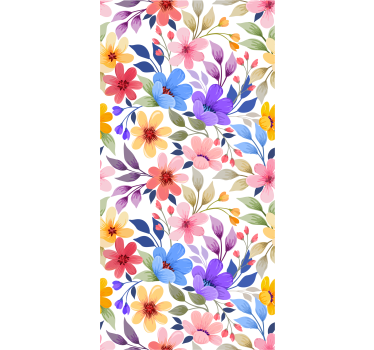 Papel tapiz flores flor floral - TenVinilo
