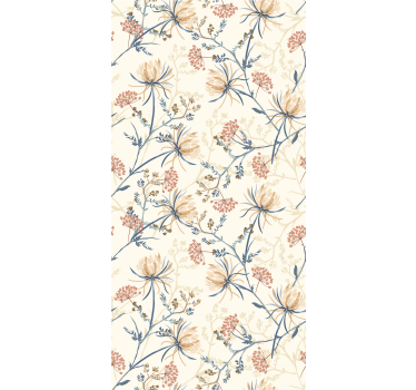 Papel tapiz flores brisa botánica - TenVinilo