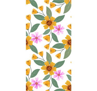 Papel tapiz flores abundancia floral - TenVinilo