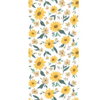 Papel tapiz flores arreglo floral - TenVinilo
