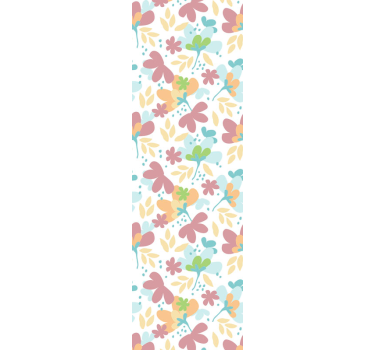 Papel tapiz flores decoración con motivos florales - TenVinilo